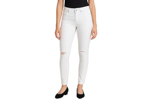 Abercrombie & Fitch Distressed High Rise Women's Jeans Size 0 White